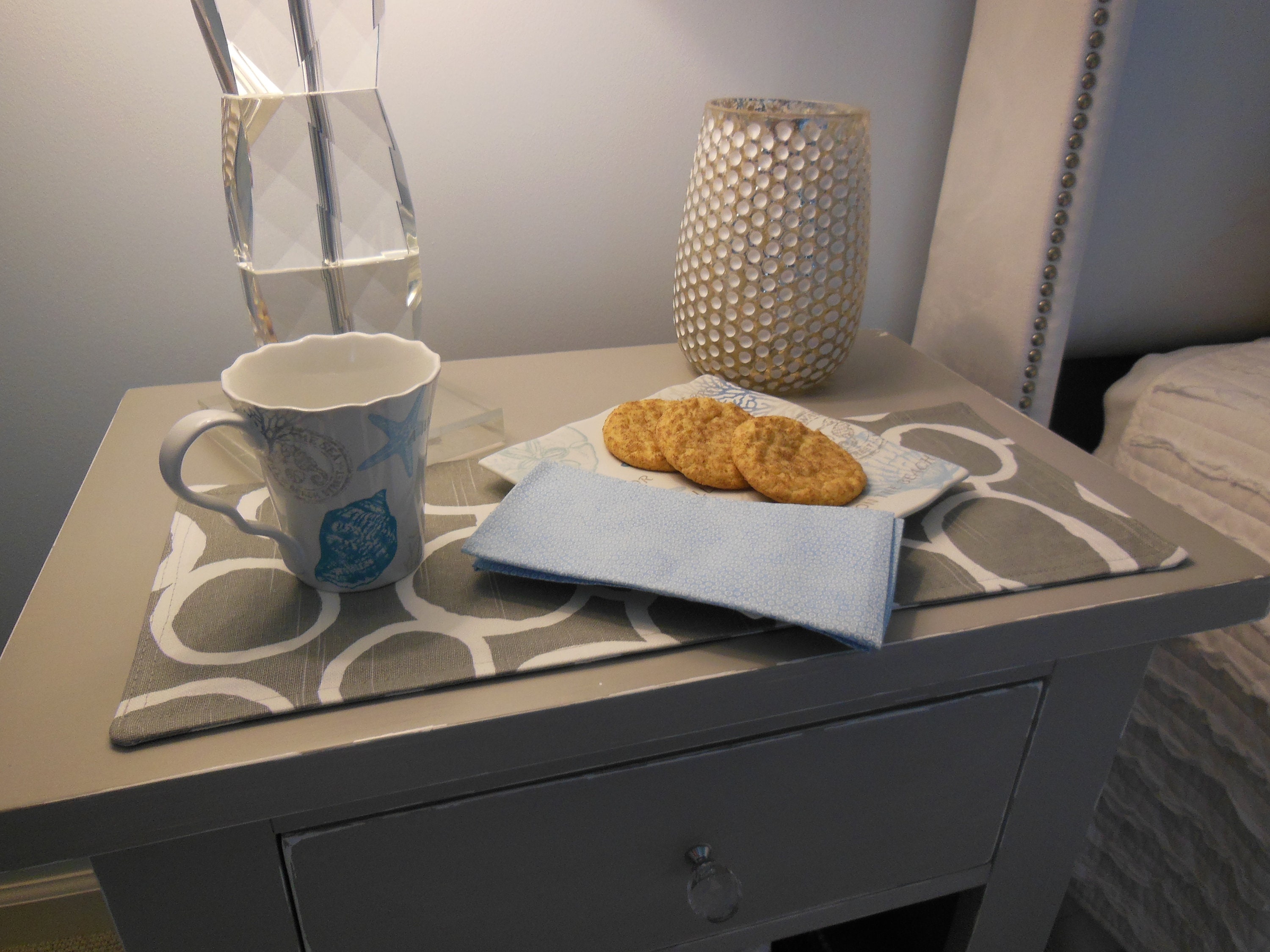 Nightstand Reversible Placemat Protect Bedroom Nightstand Etsy