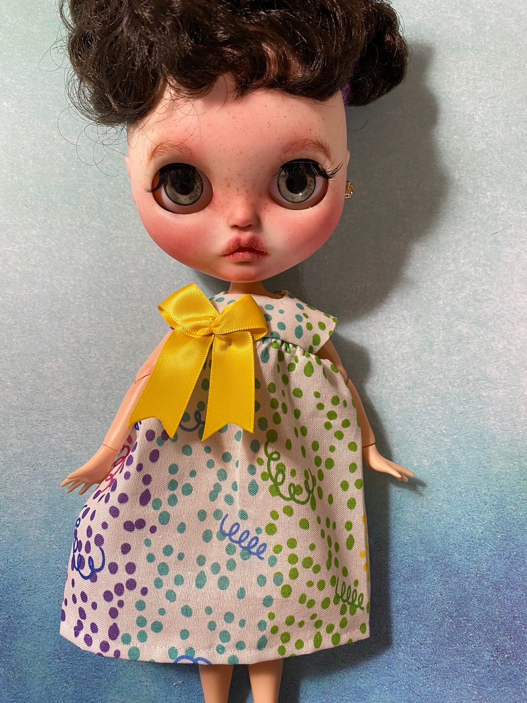 Celebrating Confetti Kitsch Retro Little Baby Doll Blythe Dress Etsy