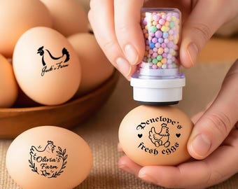 Custom Egg Carton Stamp,Personalized Chicken Coop Egg Stamp,Fresh Farm Egg Marking,Rubber Stamp Gift,Market Logo Stamp,Small Farm Stamp