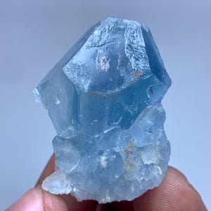 Blue Celestine Crystal Cluster Raw Mineral Specimen from Afghanistan 47g