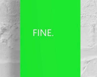 Lámina artística A6 - Verde 'fino'