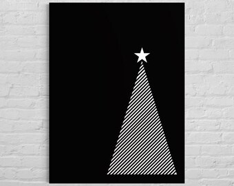 Impresión artística A6 de árbol de Navidad de alta calidad