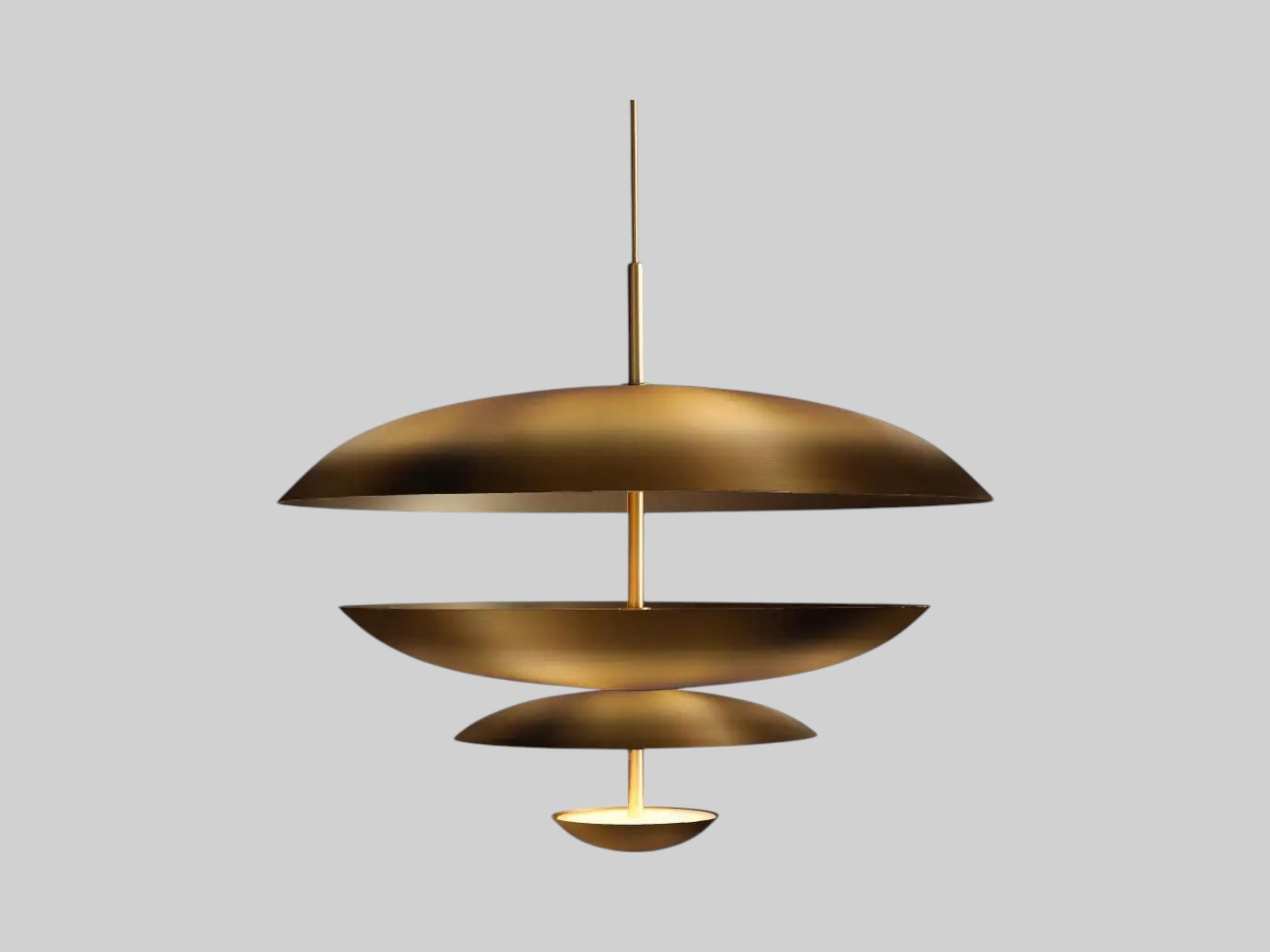 ミッドセンチュリー・スプートニク・シャンデリア：1950年代の真鍮製6