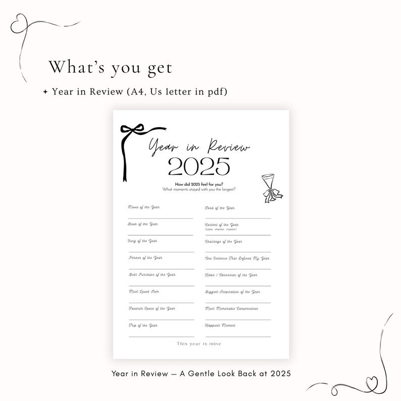 2025 Year in Review Printable | My Best of the Year | End of Year ...