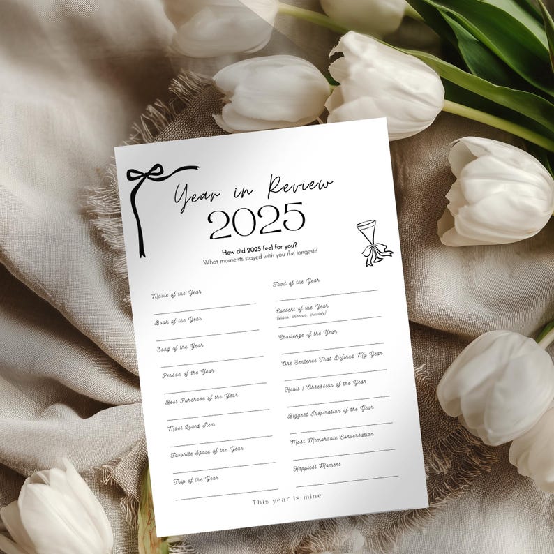 2025 Year in Review Printable | My Best of the Year | End of Year ...