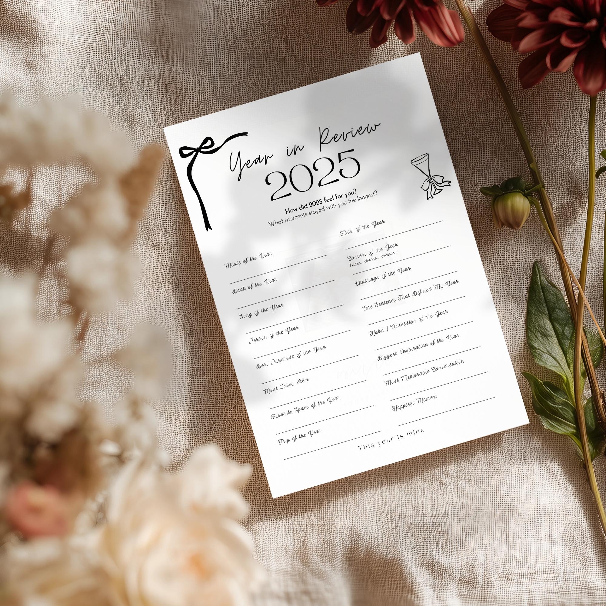 2025 Year in Review Printable | My Best of the Year | End of Year ...