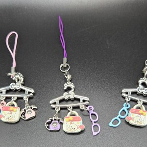 Simple, unique hanger style keychain - phone, purse, glass charms
