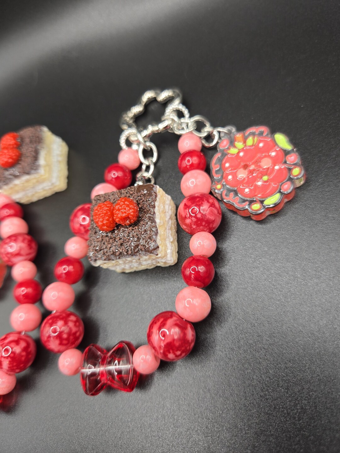 Raspberry Cake Theme Keychain - Etsy