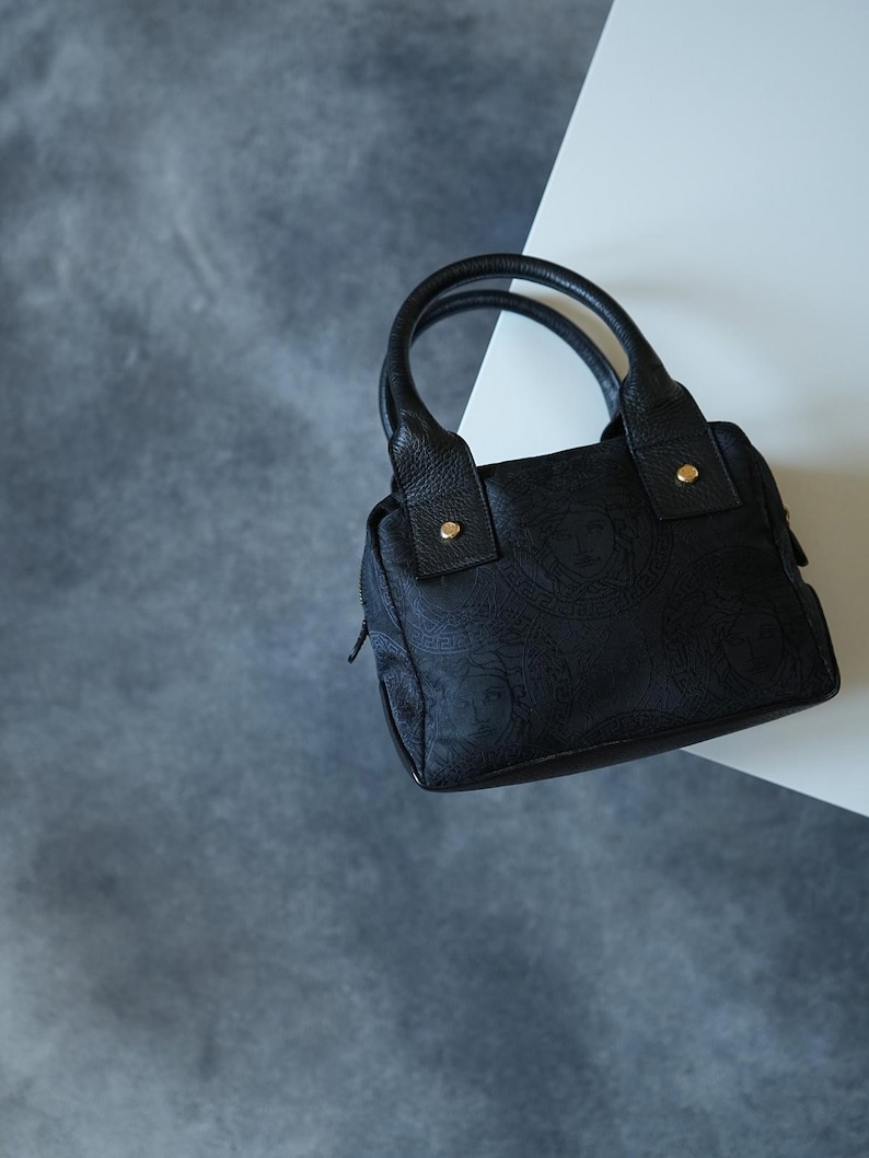 1990's Gianni Versace Mini Monogram Medusa HandBag VINTAGE image 2
