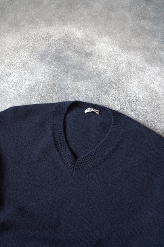 SS22 Miu Miu Runway Cropped Sweater Embroidered L… - image 5