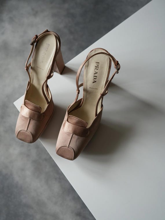 FW 2003 Prada Runway Satin Platform SlingBack  He… - image 7