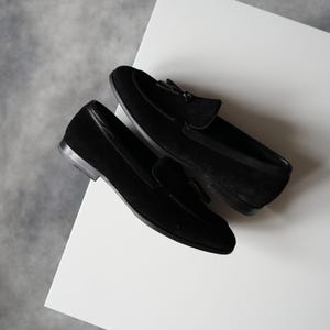 Alexander McQueen Tassel Suede Black Loafers Men US8 image 8