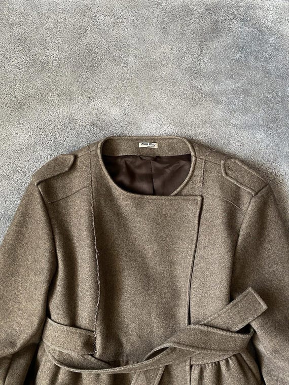 F/W 2006 Miu Miu Runway Wool Military Style Belte… - image 9