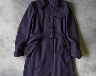 Miu Miu Navy Wool Pinstripe Coat Size IT 40 Fits EU 36 - Etsy