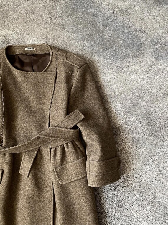 F/W 2006 Miu Miu Runway Wool Military Style Belte… - image 8