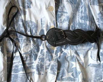 2000s Miu Miu Woven Braided Tie Strap Belt UNISEX VINTAGE