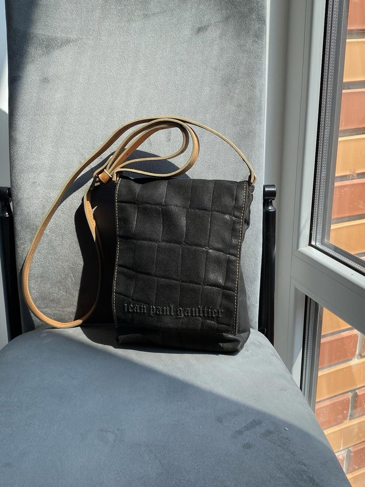 バッグ Jean Paul Gaultier Travel Print Hand Bag JEAN PAUL GAULTIER * PROMOTIONAL MAISON PRINT TOTE BAG - BLUE * BN