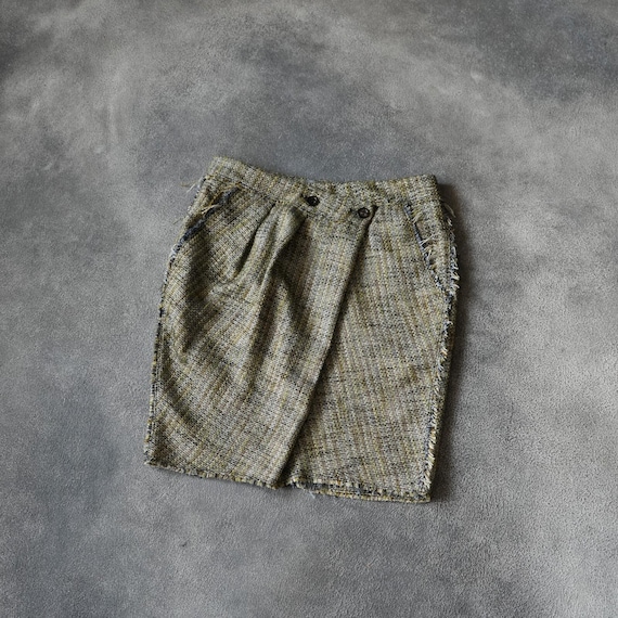 Alexander McQueen, 2000ʼs Alexander McQueen MCQ Deconstructed Woven Mini Skirt VINTAGE