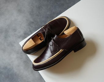 2000s Giorgio Armani Two-Tone Toe Derby Shoes US9 VINTAGE MEN