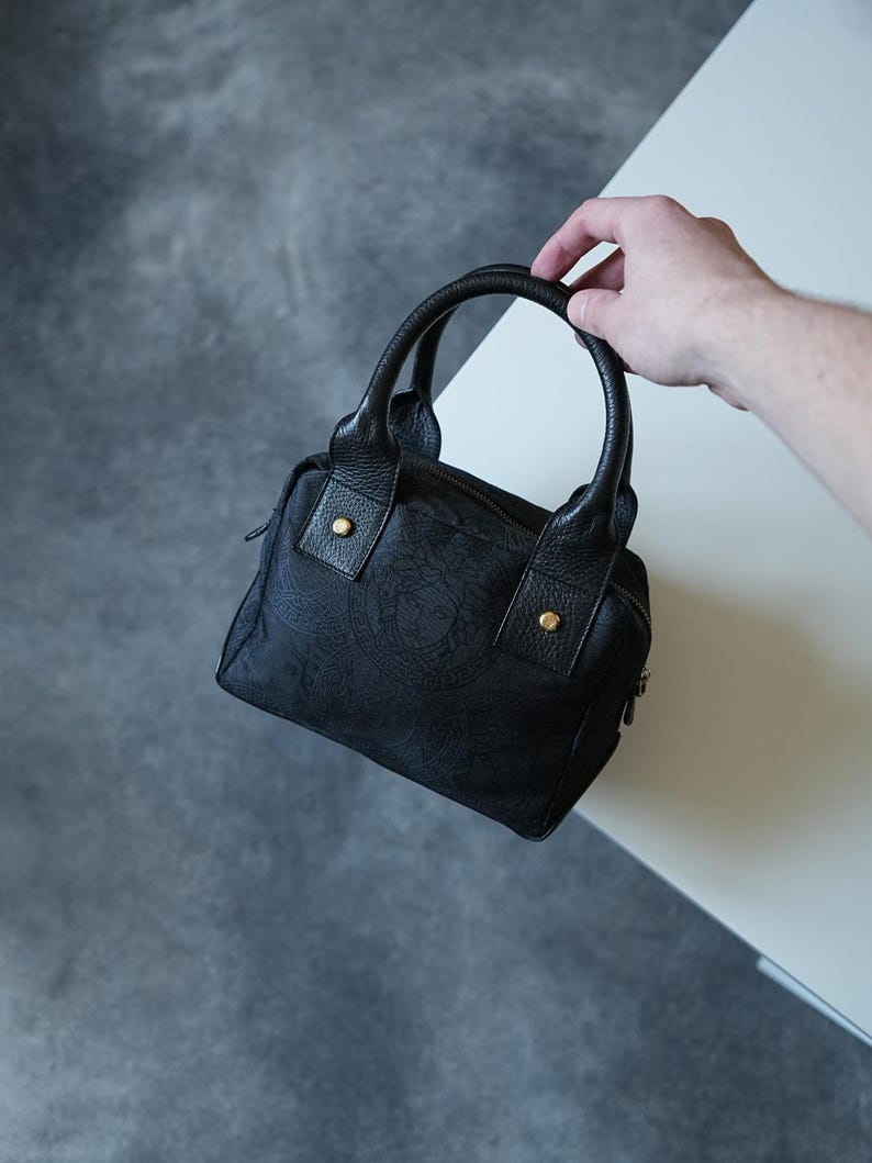 1990's Gianni Versace Mini Monogram Medusa HandBag VINTAGE image 1