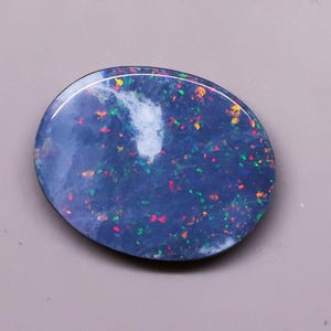 Natural Australian Blue Opal Cloud in This, Boulder Fire Opal, Flat Opal Cabochon For Jewelry Making Gift For Her 1.80 Cts