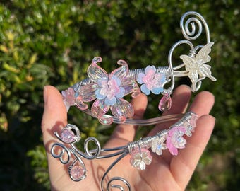 Handmade Wire Arm Cuff - fairycore, winx club, barbie, butterfly princess