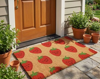 Strawberry F*ck Off Doormat, Quirky Doormat, Rude Doormat, Inappropriate Gifts, Outdoor Decor, Entry Mat, Funny Friend Gift, Porch Decor