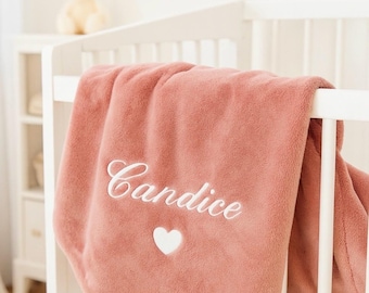 Couverture bébé personnalisée prénom brodé, plaid bébé doux, cadeau naissance bébé, baby shower, couverture personnalisée, baby blanket