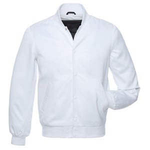 White Satin Varsity Jacket Letterman University Jacket Handmade Bomber Varsity Satin Jacket For Men&#39;s