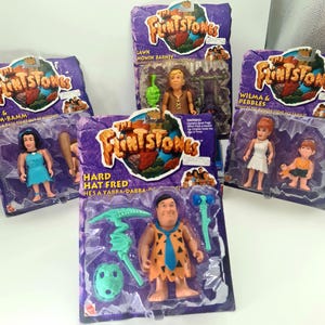 Lot Of 4 Vintage Flintstones Action Figures 1990s Sealed Collectibles