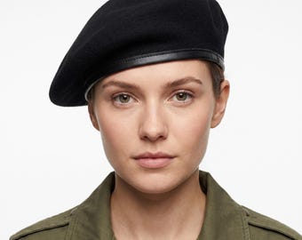 Vintage beret military hat wool Army Style Beret Cap for Men & Women