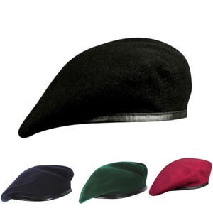 Boina militar vintage de lana estilo militar para hombres y mujeres