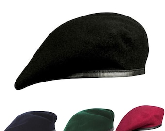 Boina militar vintage de lana estilo militar para hombres y mujeres