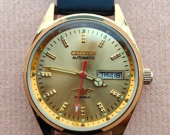 Vintage Ciserne Automatik Herrenuhr, goldenes Ziffernblatt, DayDate