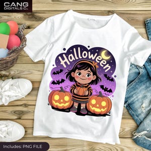 Halloween Cute Girl | Halloween PNG Bundle | Spooky Clipart | Pumpkin Ghost Skull Witch | Digital Download Sublimation Graphics
