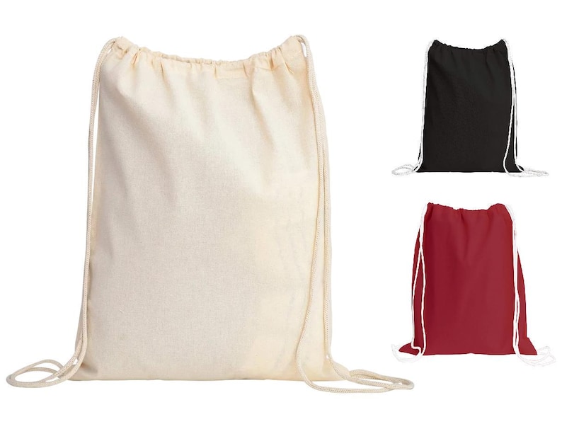 a drawsack bag with a drawsack on the side and a drawsack on