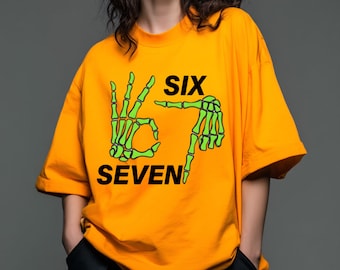 Six Seven Meme Skeleton Hands SVG: Funny Halloween Clipart