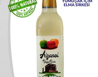 Naturel rauwe appelciderazijn – natuurlijke gefermenteerde, ongepasteuriseerde, gezonde zelfgemaakte drank