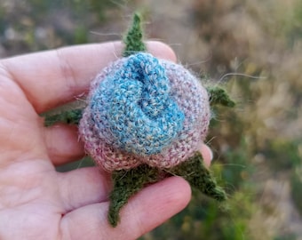 Crochet Rose Brooch Pattern: Flower Tutorial (PDF Pattern)
