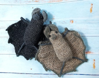 Crochet Bat Pattern PDF – Mohair Amigurumi Bat, Halloween Decor, Hanging Ornament, Tutorial