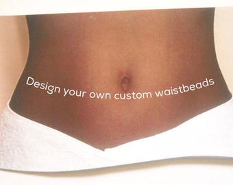 Personalized Waist Beads, Custom Waist Beads By Wrap and Soul, Crystal Belly Chain, African Adornment, Made to Order Waist Chain