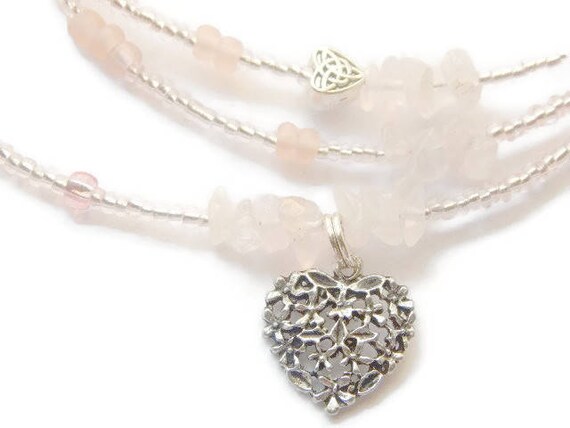 rose quartz waist beads