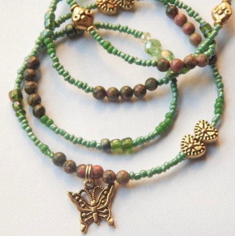 Womb Wellness Waist Beads Fertility Unakite Waist Beads Etsy