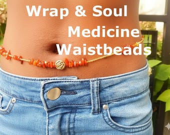 Custom Crystal Waist Beads: Gemstone Belly Chain, Positive Energy