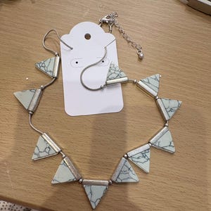 Turquoise and Silver Triangles