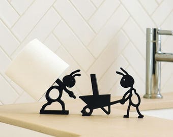 2x Ameisen Toilettenpapierhalter Aus PLA - Lustige Badezimmer Deko Mit 3D-Druck Design