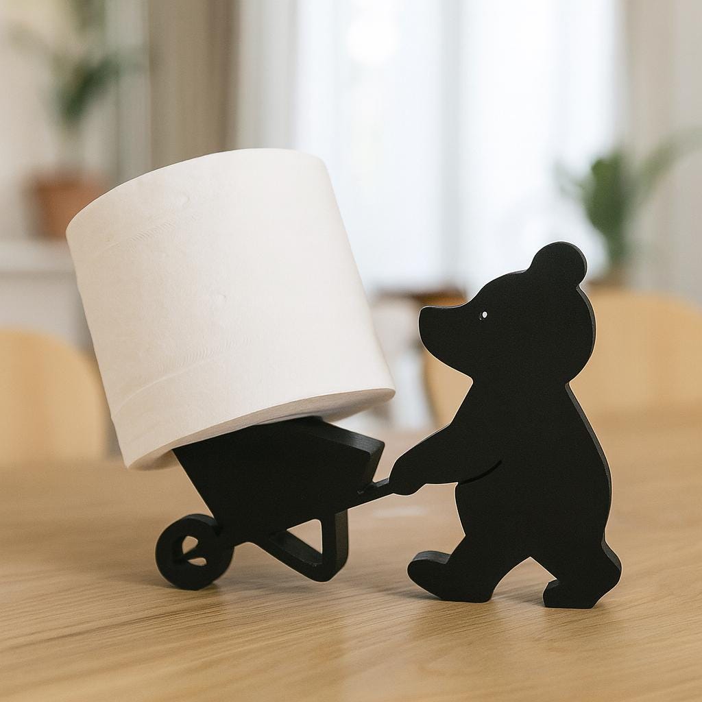 Sheep Toilet Paper Holder, 1-Pack, Whimsical Funny Bathroom