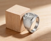 Minimalist Cross Ring Men — photo 3
