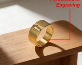 Wide Cross Ring Men, Minimalist Hollow Out Cross Band — photo 4