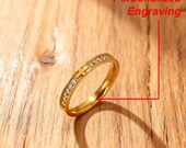 CZ Slim Cross Ring for Women – 3mm Christian Minimalist Band — photo 1